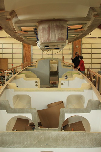 Port Hadlock WA - Boat School - Robert Perry-designed composite sloop SLIVER under construction