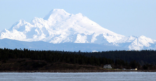 Port Townsend WA - Port Hudson - Mount Baker rising over Whidbey Island