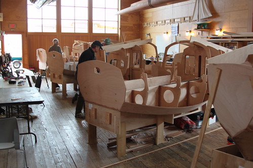 Port Townsend WA - Boat School SCAMP Camp - day 7 of 10 - planking begins