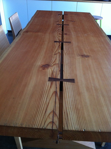 Fir slab table