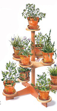 Nine-pot plant stand