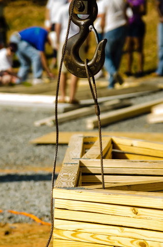 construction crane at a job site