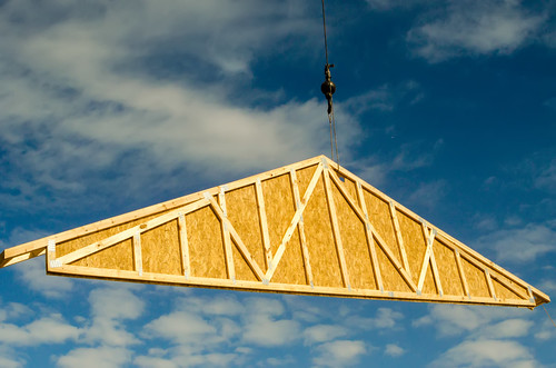 construction crane at a job site