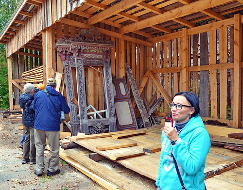 Wood restoration centre near Goritsy, northern Russia