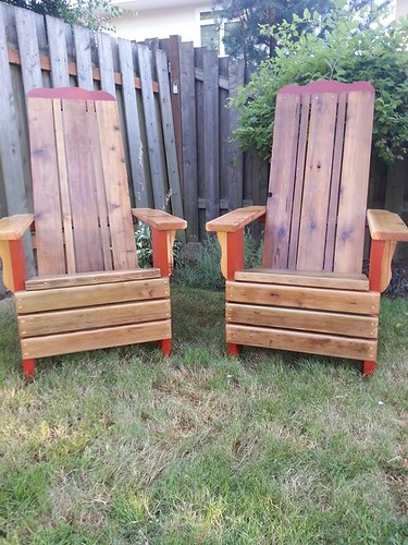 Pair of adirondack chairs