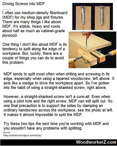 Driving Screws into MDF