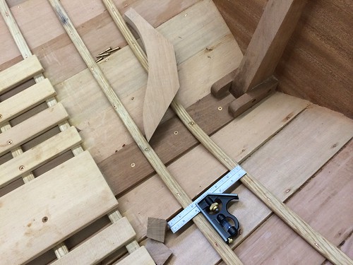 IMG_5986 - Port Hadlock WA - Northwest School of Wooden Boatbuilding - Traditional Small Craft - 9-foot Grandy Skiff - floorboards in place - 6-inch square in boat