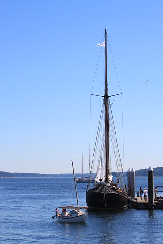 IMG_3903 - Port Townsend WA - 2014 Wooden Boat Festival - a Scamp SV NODDY number 11, and SV PROVIDENCE (alongside the pier)