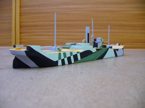 The finished dazzle model made by Chris Moseley