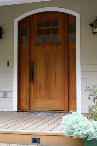 Craftsman Style Entry Door: Mahogany