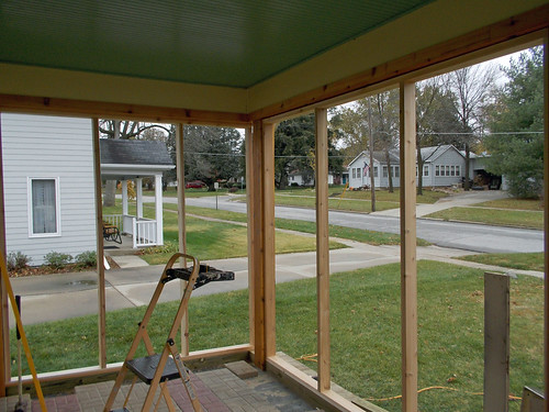 NW porch screen framing