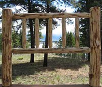 Rustic Log Headboard