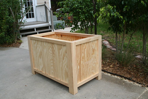 Assembled Planter Box, Minus Top Trim