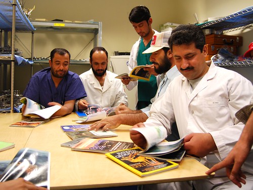 The Afghan staff LOVES National Geographic magazines and they seem to come out of the