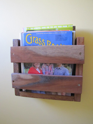 Homemade Rustic Magazine Holder – Strawbale House Build in Redmond Western Australia