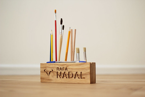 Wooden desk organizer, pencil holder #4