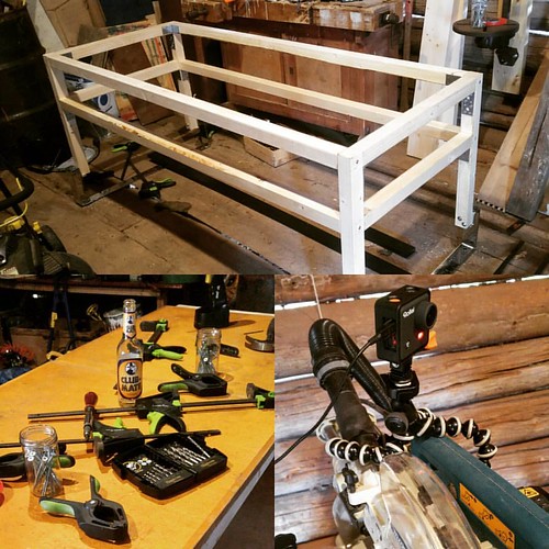 Finished up the workbench over the weekend. Well, more or less, it needs a proper tip, but is usable.  Also tested out shooting some video of the process: https://youtu.be/np6ZOvzwzWY  (More to come.)  #