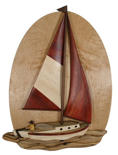 Intarsia Sail boat