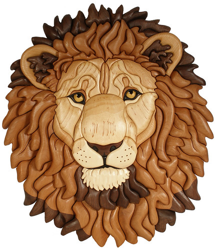 Intarsia Lion Head