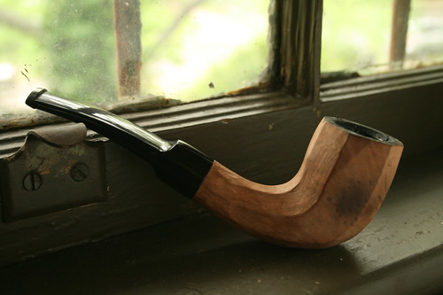 I carved a pipe from a briar blank.