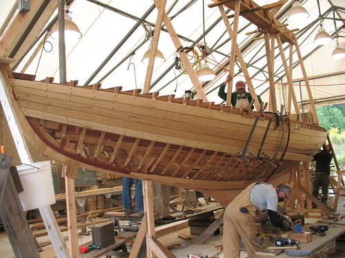 Port Hadlock WA - Boat School - Traditional Large Craft - planking the Yankee One Design (YOD)-44 GEMINI