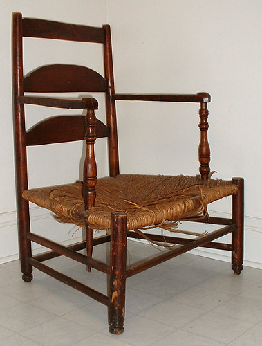 Ladderback armchair, Connecticut, circa 1800