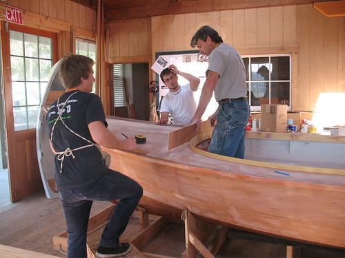 Port Hadlock WA - Boat School - Contemporary Boatbuilding - working on the Caledonia Yawl for the Four Winds Camp