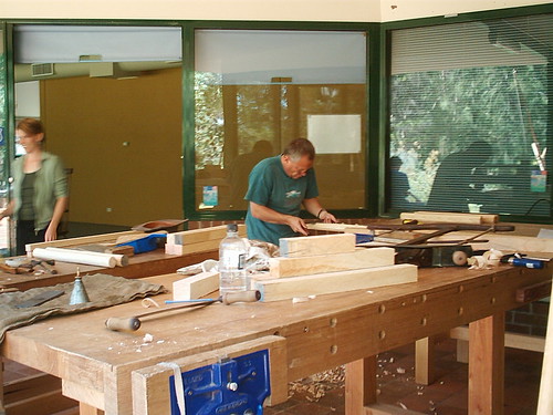 Workbenches at the Botanic Gardens