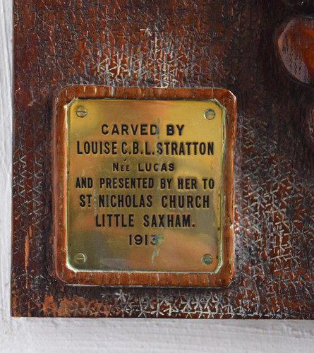 carved by Louise C B L Stratton née Lucas