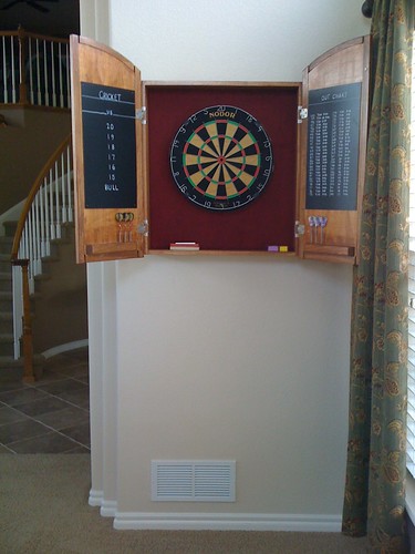 Finished Dartboard Cabinet Interior