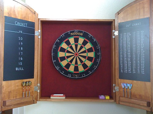 Finished Dartboard Cabinet Interior