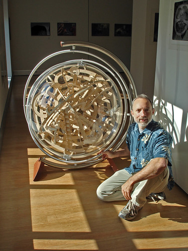 Mike with his SuPerplexus Vortex Interactive Puzzle/Sculpture