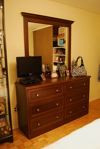 Six Drawer Dresser and Mirror