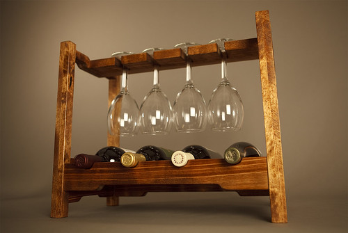 Wine Bottle and Glass Rack