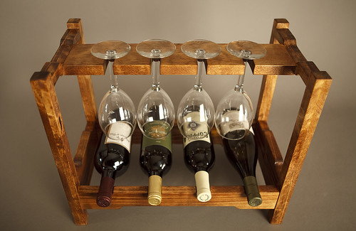 Wine Bottle and Glass Rack