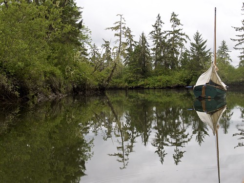 our anchorage in Warren Slough