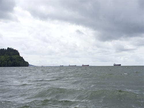 Rounding Tongue Point gives us our first view of Astoria