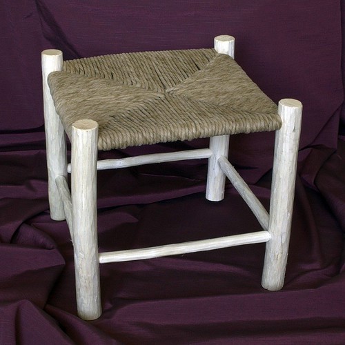 Green wood stool