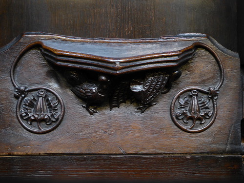 Cock & Cockatrice, Misericord, Manchester Cathedral