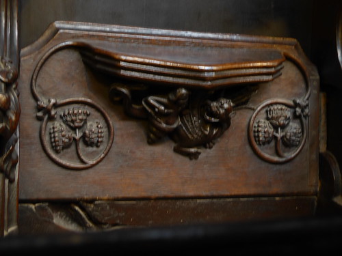 Child in Shell fighting Dragon, Misericord, Manchester Cathedral