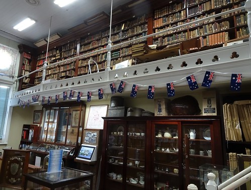 Maryborough Queensland. The interior of the old School of Arts building. It opened in 1888. This is part of the library that remains as it was then. It is now a town museum.