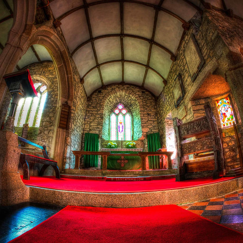 Lovely glowing Windows of the Chancel area