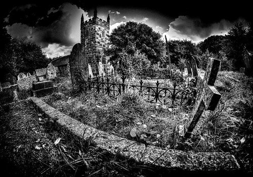 Gloriously Decaying Cross and Grave Railings