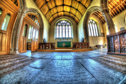 Stunning Flagstones in the Chancel area of Lansallos Church