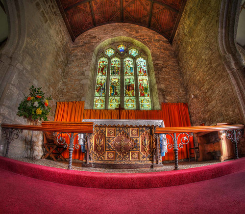 The Extremely Ornate Alter of Luxulyan Church