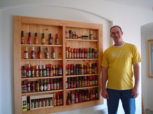 Recessed Shelf With Hot Sauce Collection 2