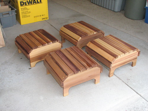 Cedar Footstools