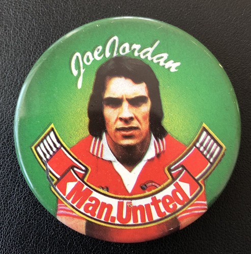 Cirka 1980 Badge Joe Jordan, Manchester United