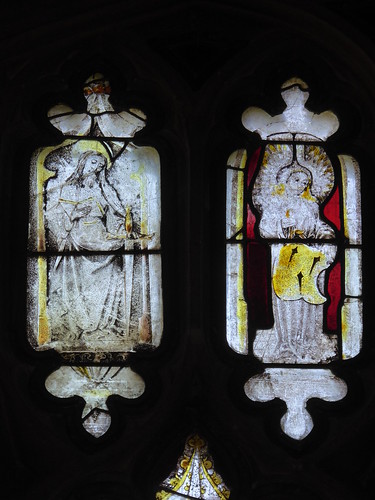 Saint with sword & Angel with shield