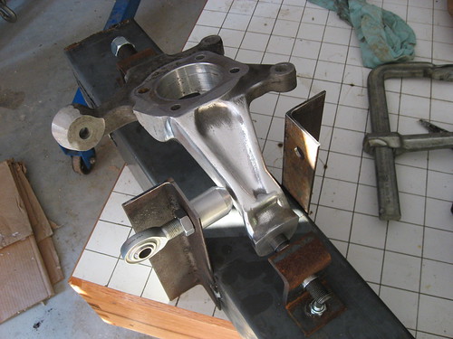 Steering Arm in Fixture